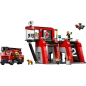 Preview: LEGO City Feuerwehrstation mit Drehleiterfahrzeug 60414