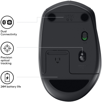 Logitech M590 Silent Bluetooth Optisch Graphit