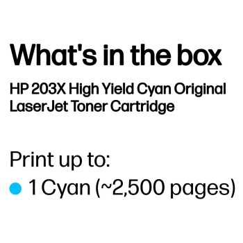 Preview: HP Toner 203X Cyan (ca. 2.500 Seiten)