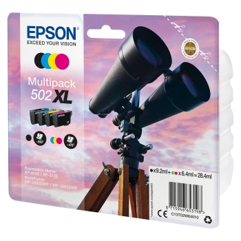 Preview: Epson Tinte 502 C13T02W64010 4er Multipack (BKMCY) bis zu 470 Seiten