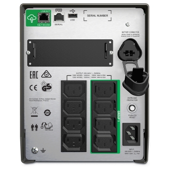 Preview: APC Smart-UPS Tower SMT1000iC 1000VA 700W Line Interactive SmartConnect Port+SmartSlot