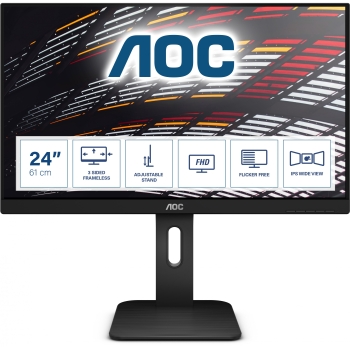61cm/24 (1920x1200) AOC Pro-line X24P1 16:10 4ms HDMI DVI DisplayPort VGA VESA Pivot Speaker Full HD Black
