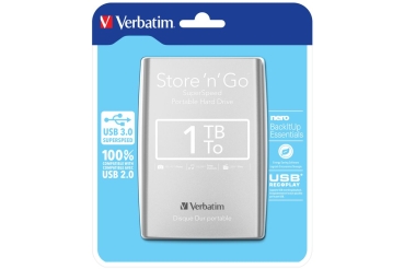Verbatim 6.3cm (2.5)   1TB USB 3.0 Store'n Go Silver retail