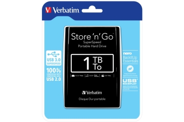 Verbatim 6.3cm (2.5)   1TB USB 3.0 Store'n Go Black retail