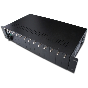 DIGITUS Medienkonverter Chassis 2HE 14-Slots schwarz