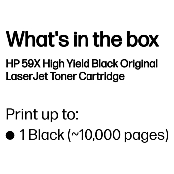 Preview: HP Toner 59X CF259X Schwarz bis zu 10.000 Seiten ISO/IEC 19752