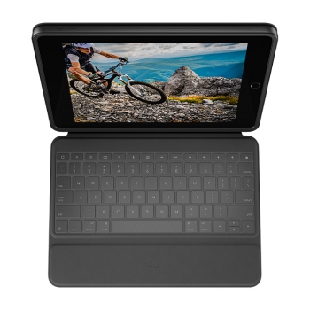 Preview: Logitech Rugged Folio Tastatur und Schutzhülle iPad 7./8./9. Generation Black QWERTZ DE