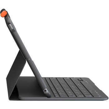 Preview: Logitech Slim Folio Bluetooth Tastatur und Schutzhülle iPad 7./8. Generation grey QWERTZ DE