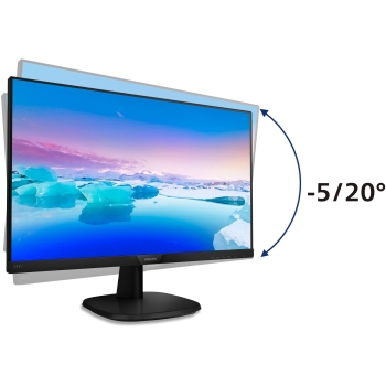 Preview: 61cm/24'' (1920x1080) Philips V-Line 243V7QJABF 16:9 4ms VGA HDMI DisplayPort VESA Speaker Full HD Black