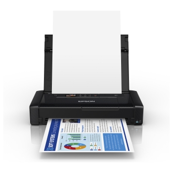 Preview: T Epson WorkForce WF-110W mobiler Tintenstrahldrucker A4 USB WLAN WiFi Direct inkl. Akku