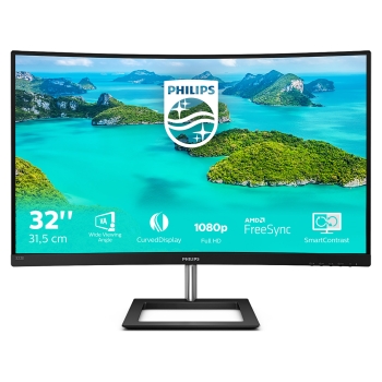 Preview: 81.3cm/32'' (1920x1080) Philips E-line 322E1C Curved 16:9 4ms HDMI VGA DisplayPort VESA Full HD Black Silver