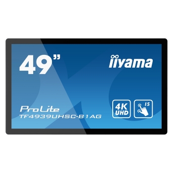 Preview: IIYAMA 123cm (49) TF4939UHSC-B1AG 16:9 M-Touch HDMI+DP IPS (Speditionsversand)