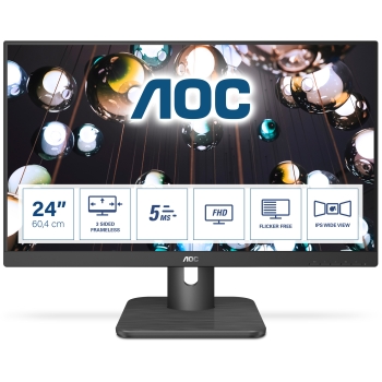 60.5cm/23.8'' (1920x1080) AOC 24E1Q 16:9 5ms IPS HDMI VGA DisplayPort VESA Speaker Full HD Black