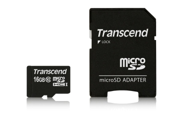 SD microSD Card  16GB Transcend SDHC Class10 w/adapter