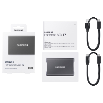 Preview: 2TB Samsung Portable T7 USB 3.2 Gen2 Titan Gray retail