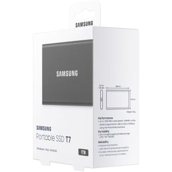 Preview: 1TB Samsung Portable T7 USB 3.2 Gen2 Titan Gray retail