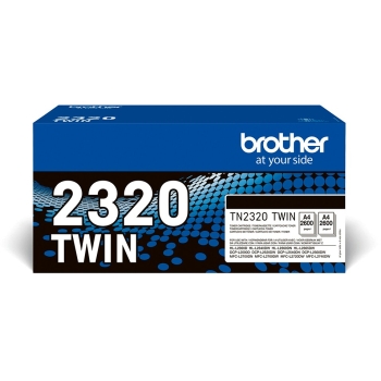 Brother Toner TN-2320TWIN Schwarz 2er Pack bis zu 2.600 Seiten nach ISO/IEC 19752