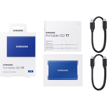 Preview: 2TB Samsung Portable T7 USB 3.2 Gen2 Blue retail