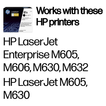 Preview: HP Toner 81X CF281X Schwarz bis zu 25.000 Seiten ISO/IEC 19752