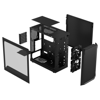 Preview: Midi Fractal Design Focus 2 Black Window
