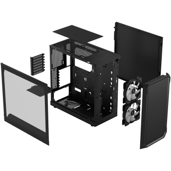 Preview: Midi Fractal Design Focus 2 RGB Black Window