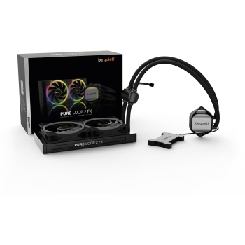 Preview: K Cooler Wasserkühlung be quiet! Pure Loop 2 FX 240mm ARGB Water Cooler 2 x Light Wings 120mm PWM High Speed