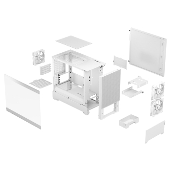 Preview: Tower Fractal Design Pop Mini Air RGB TG Clear White