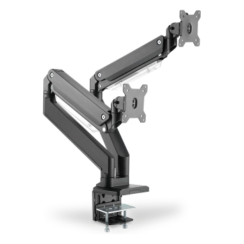 DIGITUS DA-90427 Tischhalterung für 2 Monitore 2x 35 2x 15KG schwarz Gasdruckfeder DA-90427