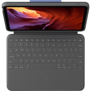 Preview: Logitech Rugged Folio - Tastatur und Foliohülle iPad 10. Generation graphite QWERTZ DE