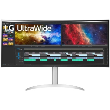 96.5cm/38 (3840x1600) LG UltraWide 38BQ85C-W 21:9 UWQHD IPS Curved 5ms 75Hz HDMI DP USB-C Speaker White