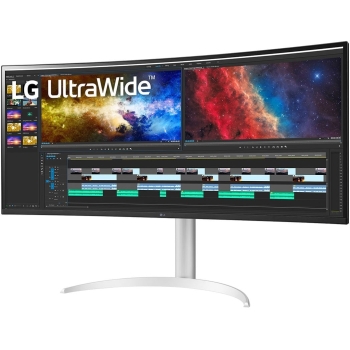 Preview: 96.5cm/38 (3840x1600) LG UltraWide 38BQ85C-W 21:9 UWQHD IPS Curved 5ms 75Hz HDMI DP USB-C Speaker White
