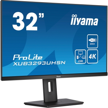 81.3cm/32'' (3840x2160) iiyama LCD Business XUB3293UHSN-B5 IPS 4ms HDMI DisplayPort USB-C UHD Black