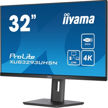 Preview: 81.3cm/32'' (3840x2160) iiyama LCD Business XUB3293UHSN-B5 IPS 4ms HDMI DisplayPort USB-C UHD Black