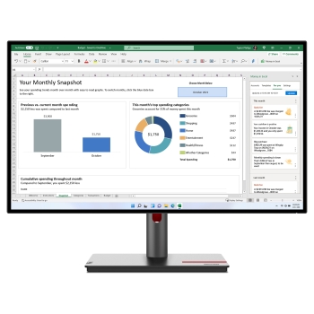68.6cm /27 (2560x1440) Lenovo ThinkVision P27h-30 4ms DP USB-C Black