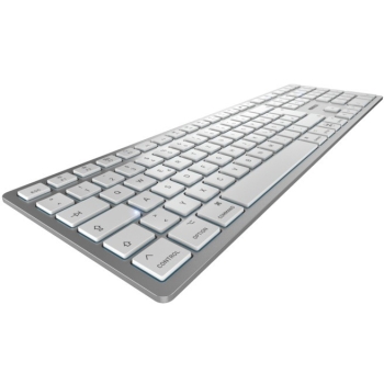 Preview: Cherry KW 9100 Slim - Tastatur Wireless white QWERTZ DE mit Mac-Layout