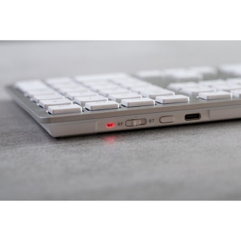 Preview: Cherry KW 9100 Slim - Tastatur Wireless white QWERTZ DE mit Mac-Layout