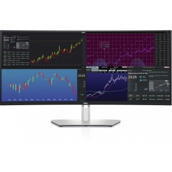 Preview: 96.5cm/38 (3840x1600) Dell U3824DW UltraSharp Curved USB-C Hub Quad HD 8ms IPS Black Panel