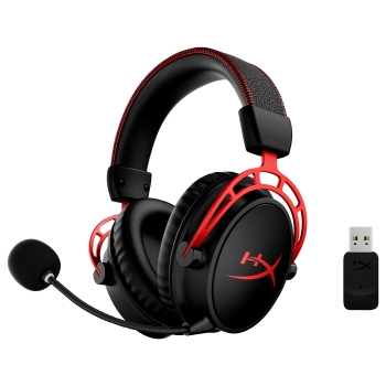 Preview: HP HyperX Cloud Alpha Wireless Gaming Headset - Virtual 7.1-Surround/DTS Headphone:X 2.0/Spatial Audio/Over-Ear - schwarz/rot