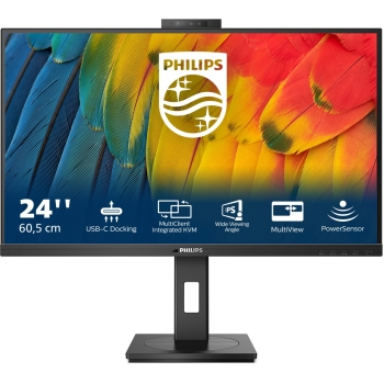Preview: 60.5cm/23.8 (1920x1080) Philips 24B1U5301H 16:9 FHD IPS 4ms 75Hz HDMI DP USB-C Speaker Black