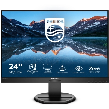 61.1cm/24.1 (1920x1200) Philips B Line 240B9 16:10 WUXGA IPS 4ms 75Hz HDMI DVI VGA DP Speaker Black