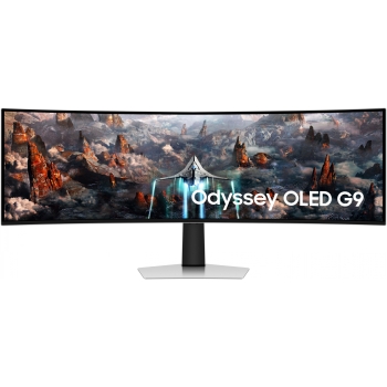 Preview: 124cm/49 (5120x1440) Samsung Odyssey G9 S49CG934SU Curved OLED DualQuadHD 240Hz DisplayHDR400 0.03ms DP MicroHDMI HDMI Speaker Silver