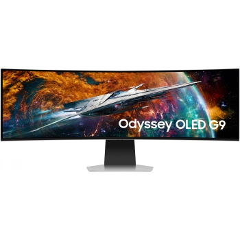 Preview: 124cm/49 (5120x1440) Samsung Odyssey OLED G9 S49CG954SU UWQHD 240Hz curved 0.03ms 2xUSB-C MiniDP MicroHDMI HDMI LS Silver