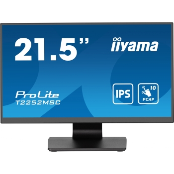 Preview: 54.6cm/21.5 (1920x1080) iiyama T2252MSC-B2 16:9 FHD IPS Touch 5ms HDMI DP USB Speaker Black