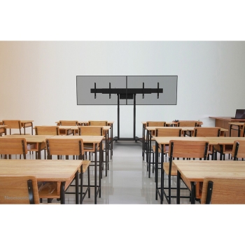 Preview: Doppelbildschirm-Adapter (42 -65) insg. max. 100kg opt. für FL55-875BL1 + WL55-875BL1 Neomounts Schwarz