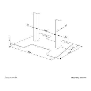 Preview: Bodenplatte opt. für FL55-875BL1 + WL55-875BL1 Neomounts Schwarz