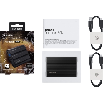 Preview: 4TB Samsung Portable T7 Shield USB 3.2 Gen2 Schwarz retail