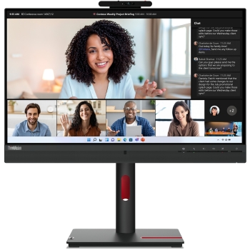 Preview: 61cm/24 (1920x1080) Lenovo ThinkVision T24mv-30 16:9 FHD IPS 75Hz 4ms HDMI DP USB-C Speaker Black