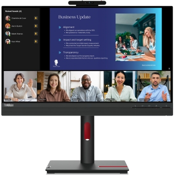 61cm/24 (1920x1080) Lenovo ThinkVision T24v-30 16:9 FHD IPS 75Hz 4ms HDMI VGA DP Speaker Webcam Black