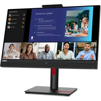 Preview: 61cm/24 (1920x1080) Lenovo ThinkVision T24v-30 16:9 FHD IPS 75Hz 4ms HDMI VGA DP Speaker Webcam Black