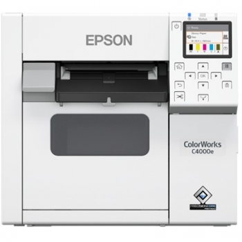 Epson CW-C4000e (bk) Desktop-Farbetikettendrucker mit glänzender Schwarztinte